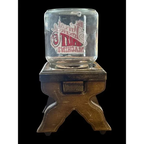 Vintage The Great American Wooden 5¢ Nut Dispenser Machine